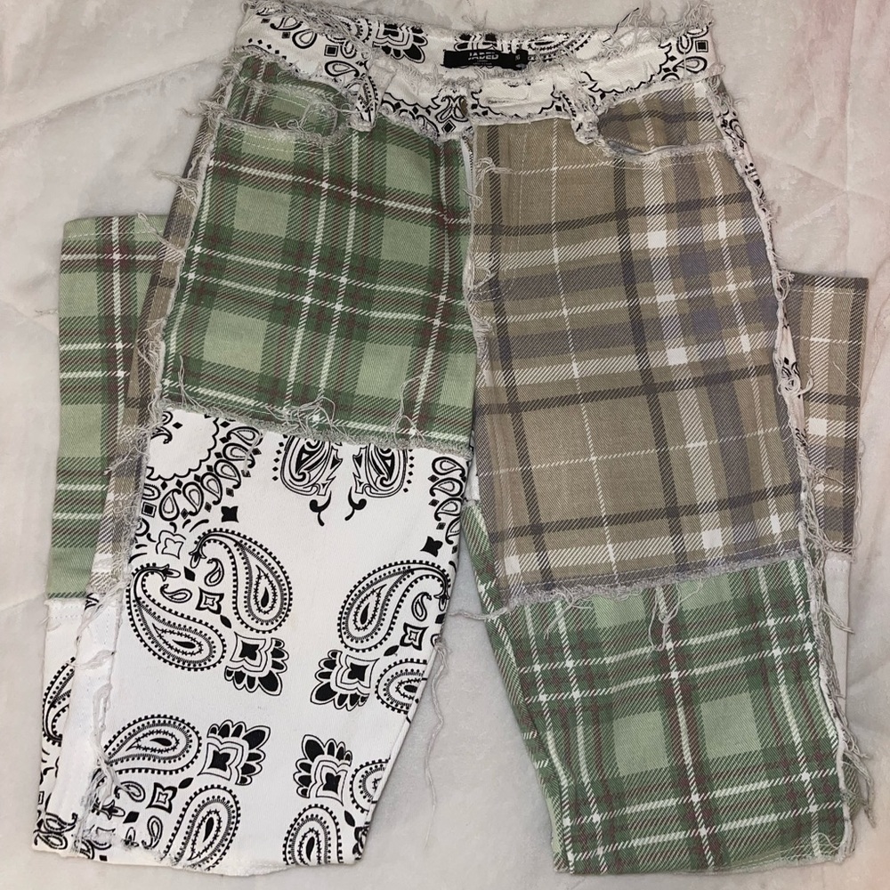 jaded lndn patchwork jeans